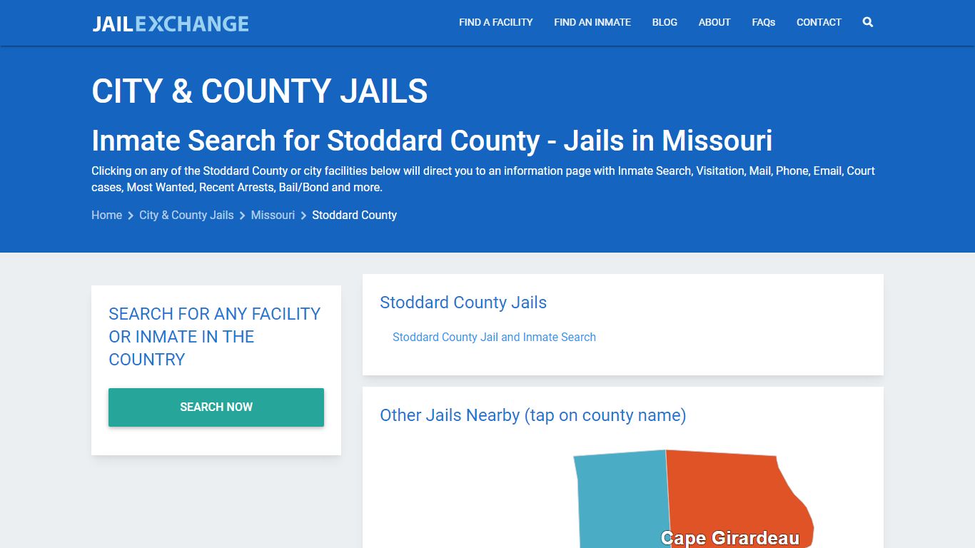 Inmate Search for Stoddard County | Jails in Missouri - Jail Exchange
